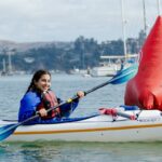 Lili kayaking at the Sea Trek Regatta
